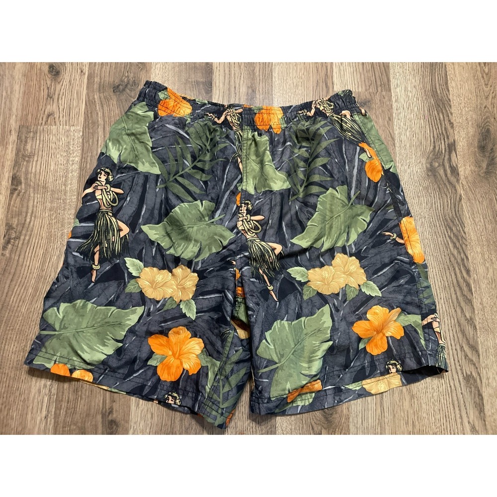 Breakwater Shorts, Men's Size Medium, Multicolor, Swim Trunks, Hawaiian Themed